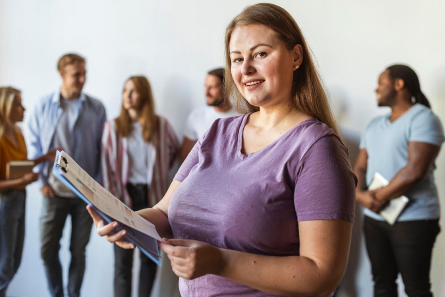 Professional team meeting discussing business solutions